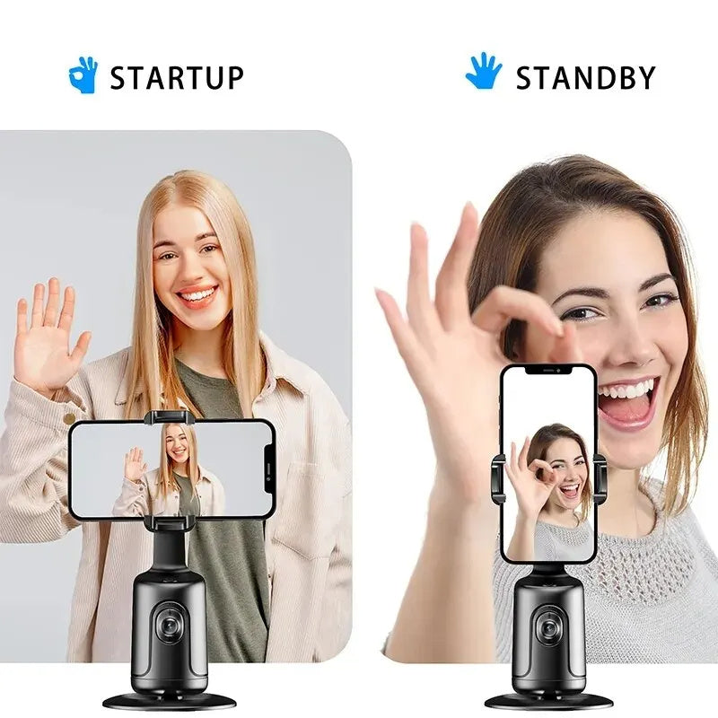 360° AI Face Tracking Gimbal – Smart Phone Stabilizer for TikTok, Vlog & Live Streaming