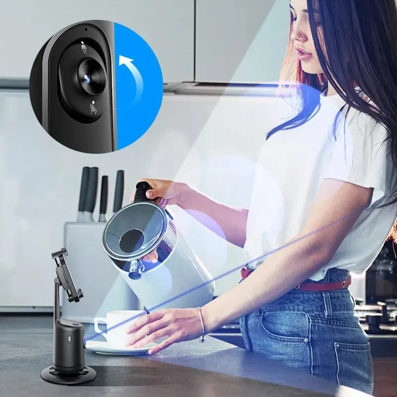 360° AI Face Tracking Gimbal – Smart Phone Stabilizer for TikTok, Vlog & Live Streaming